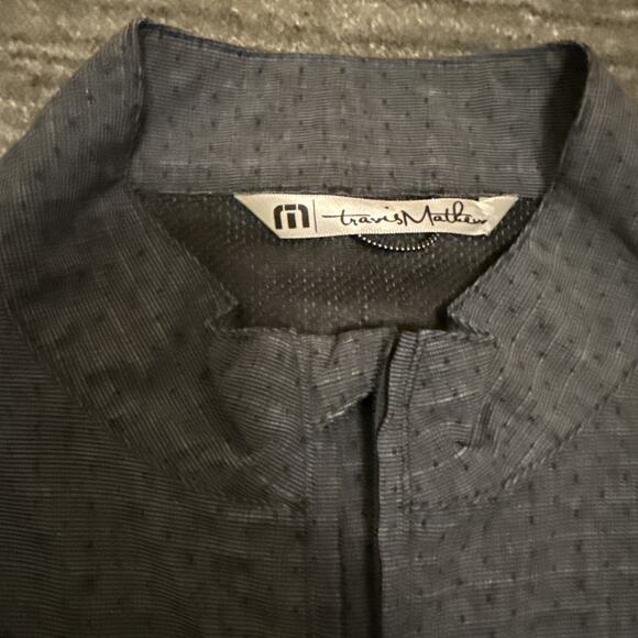 Travis Mathew Jacket Men Large Blue/Grey Geometric Performance Full Zip Golf - Picture 5 of 8